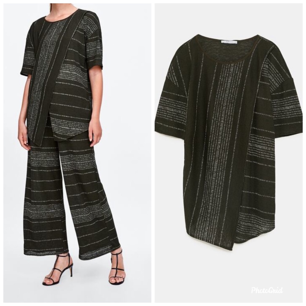 Zara Textured Stripe Top